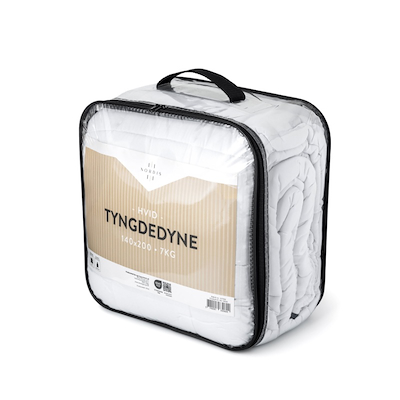 Nordis tyngdedyne hvid 140x200 cm 7 kg