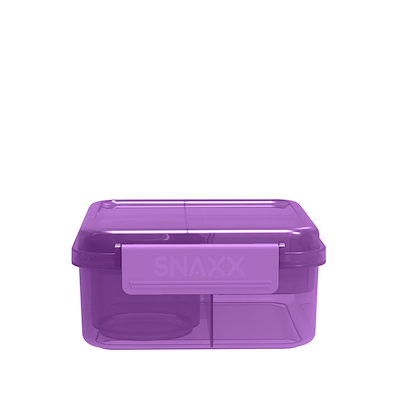SNAXX madkasse med 3 rum 1,2 liter lilla