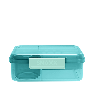 SNAXX madkasse med 3 rum 1,6 liter blå