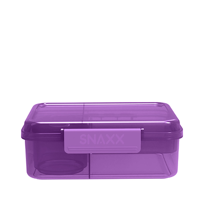 SNAXX madkasse med 3 rum 1,6 liter lilla