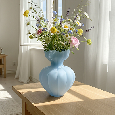 Nordis Summer glas vase blå 25 cm