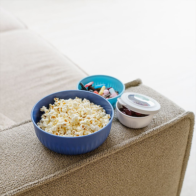 Scandinavian Collection Rillet skålesæt plast assorteret 4 stk