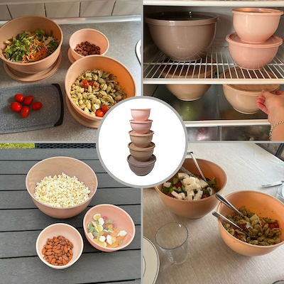 Scandinavian Collection skålesæt med låg assorteret 5 dele