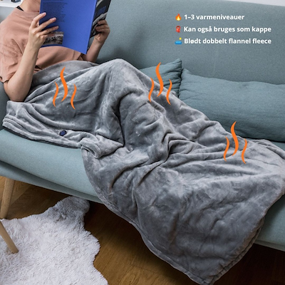 Trådløst varmetæppe med USB 150x80 cm
