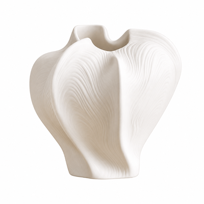 Nordis Fluid Twist vase hvid porcelæn H 25,8 cm