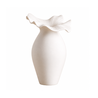 Nordis Petal Bloom vase hvid porcelæn H 25,8 cm