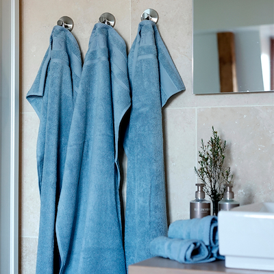 Home By Ilse Jacobsen håndklæde 2 stk. pudderblå 40x60 cm