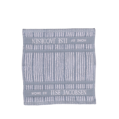 Home By Ilse Jacobsen vaskeklude 4 stk. pudderblå striber 30x30 cm