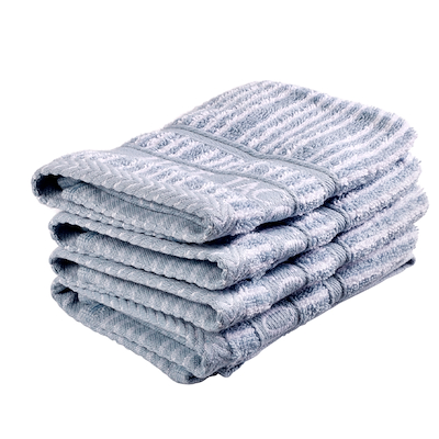 Home By Ilse Jacobsen vaskeklude 4 stk. pudderblå striber 30x30 cm