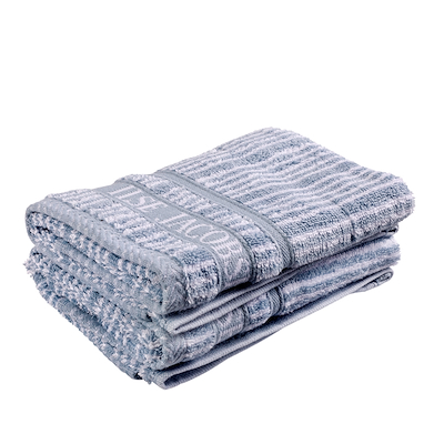 Home By Ilse Jacobsen håndklæde 2 stk. pudderblå striber 40x60 cm