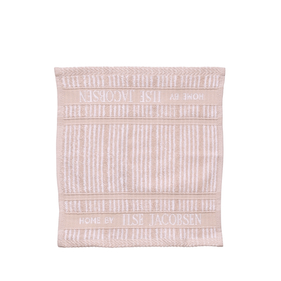 Home By Ilse Jacobsen vaskeklude 4 stk. sand beige striber 30x30 cm