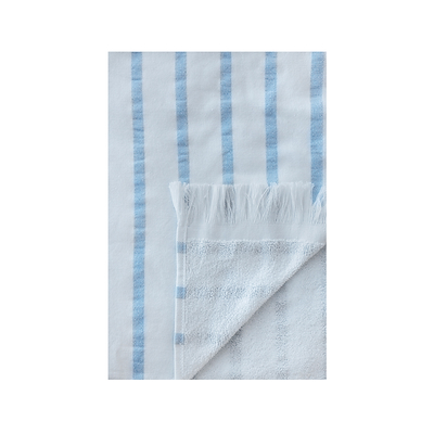 Home By Ilse Jacobsen hammam håndklæde pudder blå striber 80x180 cm