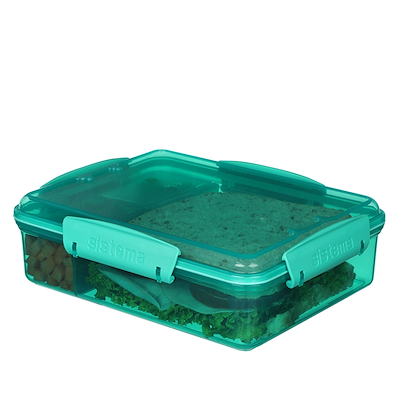 Sistema Snack Attack Duo To Go Lunch grøn 975 ml