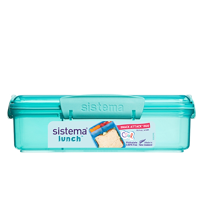 Sistema Snack Attack Duo To Go Lunch grøn 975 ml