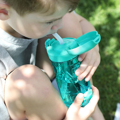 Sistema Tritan Quick Flip drikkedunk blå 520 ml