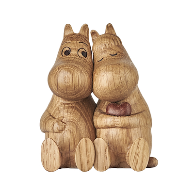 Moomin X Designhouse træfigur Kram 80 års jubilæum edition eg 10 cm