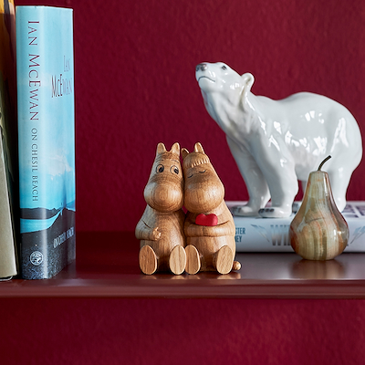 Dsignhouse x Moomin Mumitroldene kram med rødt hjerte H10 cm