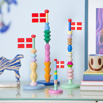 TheClayPlay Pashtel bordflag H24 cm