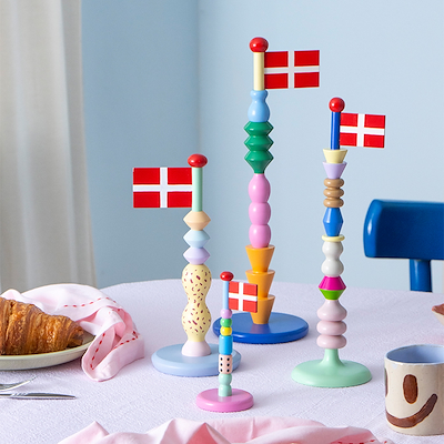 TheClayPlay Goes Wood tossi bordflag H30,6 cm