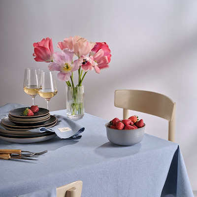 By Mogensen Earth dug light blue 140x320 cm