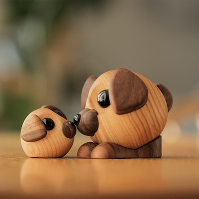 FableWood Molly lille hund 5 cm