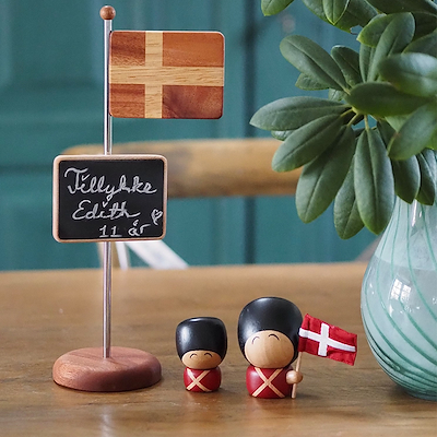 FableWood magnetisk bordflag med tavle