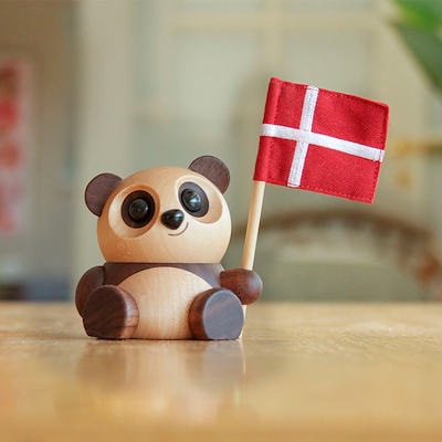 FableWood Pom Pom den lille panda H6 cm