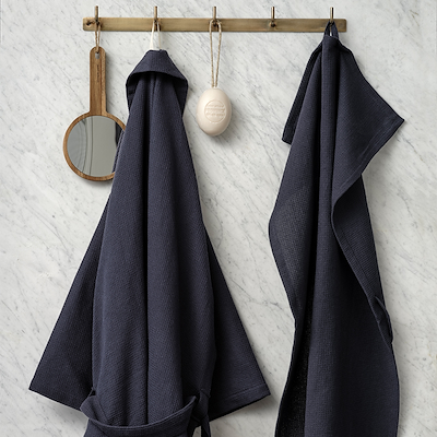 By Mogensen håndklæde blue waffle 50x100 cm