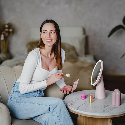 Beautifly make-up spejl med bluetooth højtaler og ringbelysning