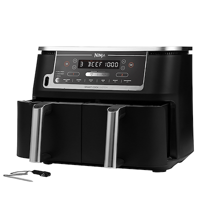 Ninja Foodi AF451 airfryer Max Dual Zone inkl. termometer 9,5 liter