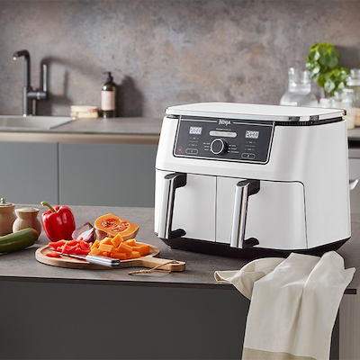 Ninja Foodi AF400EU Airfryer Max Dual Zone & dehydrator hvid 9,5 liter