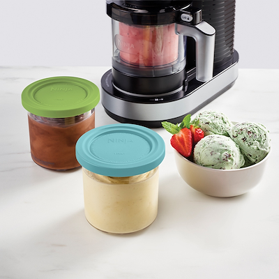 Ninja Creami NC300EU 4 bøtter med farvede låg 470 ml