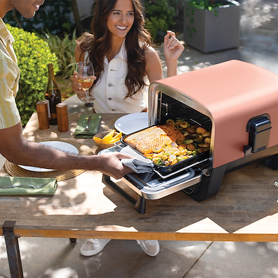 Ninja Woodfire OO101EU udendørs elektrisk grill & røgeovn 2400 watt