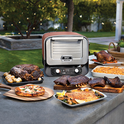 Ninja Woodfire OO101EU udendørs elektrisk grill & røgeovn 2400 watt