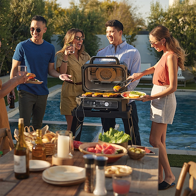 Ninja Woodfire OG901EU Pro Connect XL elektrisk BBQ grill + rygeovn + airfryer
