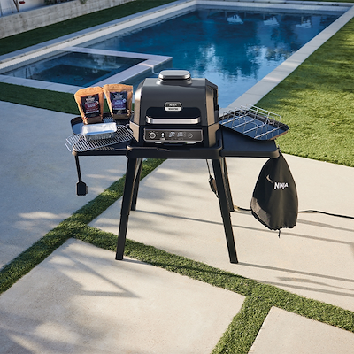 Ninja Woodfire OG850EU smart cook SystemXL electric BBQ grill & airfryer