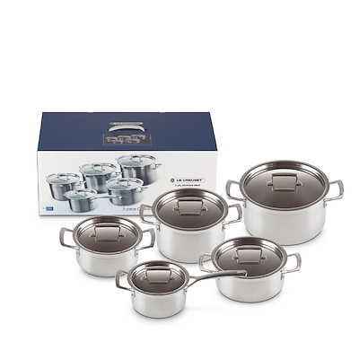 Le Creuset grydesæt 5 dele rustfrit stål