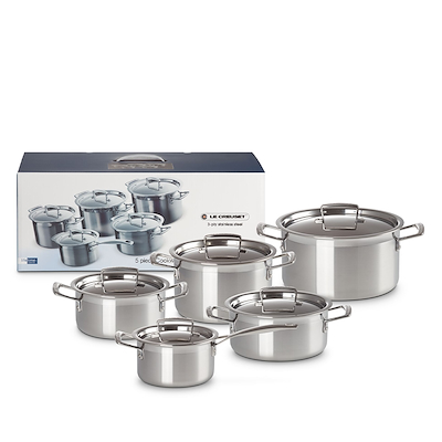 Le Creuset grydesæt 5 dele rustfrit stål