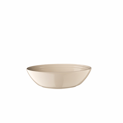 Le Creuset dyb tallerken 18 cm creme. 4 stk