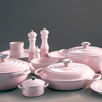 Le Creuset mini salt & peber kværnsæt shell pink 11 cm