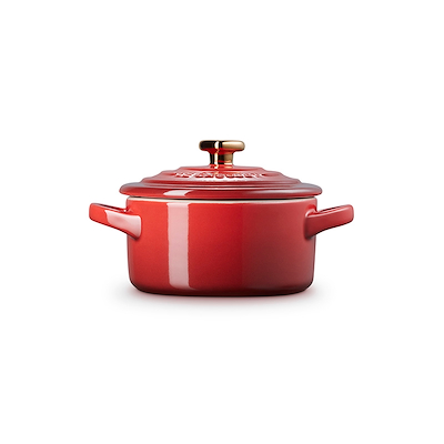 Le Creuset Signature stentøj minigryde med hjerteformet knop 10cm Cerise