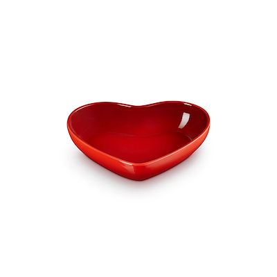 Le Creuset Signature stentøj hjerteformet skål 20cm Cerise
