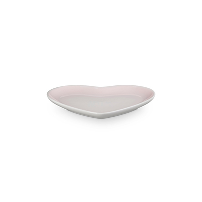 Le Creuset Signature stentøj hjerteformet tallerken 23cm Shell Pink