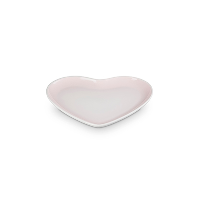 Le Creuset Signature stentøj hjerteformet tallerken 23cm Shell Pink