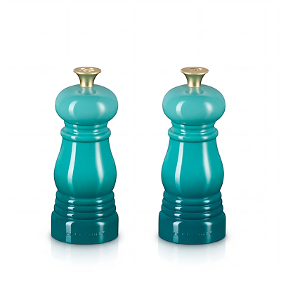 Le Creuset mini salt & peber kværnsæt Bleu Riviera 11 cm