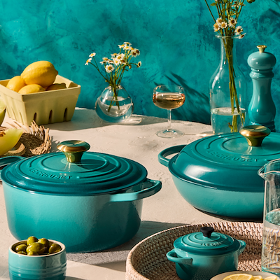 Le Creuset mini salt & peber kværnsæt Bleu Riviera 11 cm