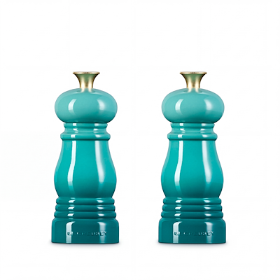 Le Creuset mini salt & peber kværnsæt Bleu Riviera 11 cm