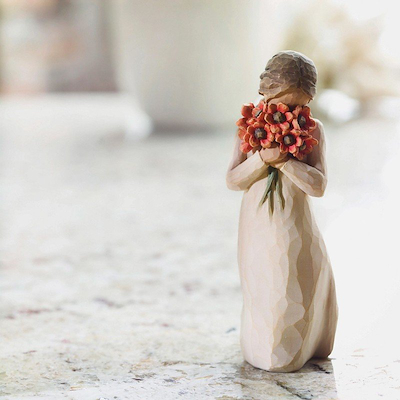 Willow Tree Surrounded by Love figur H 13 cm