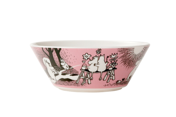 Moomin Arabia skål rosa 15 cm