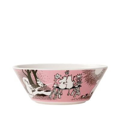 Moomin Arabia skål rosa 15 cm